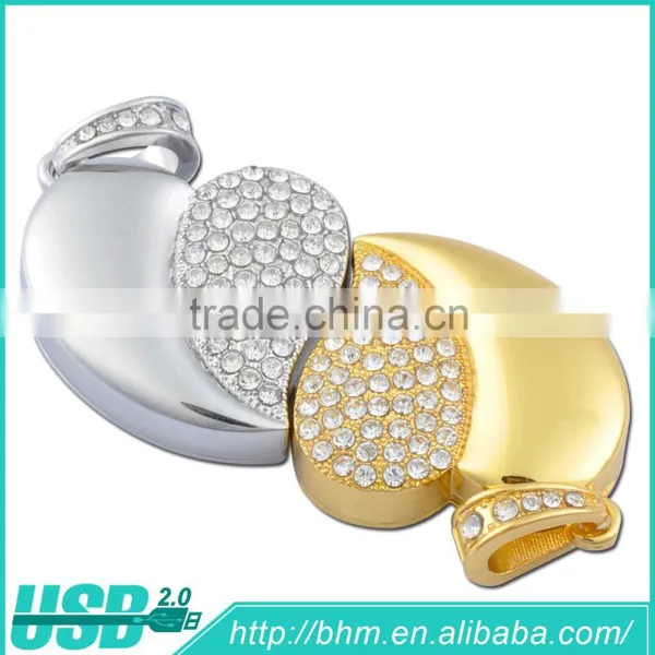 High-end Crystal Heart Shape Usb Stick Bulk Usb Flash Drives photo-3