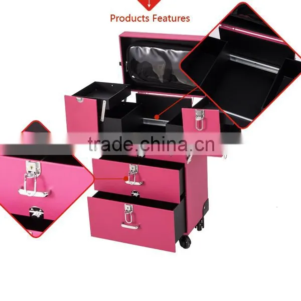 2015 Hot Recommend Pink Pvc Rolling Nail Polish Package Case photo-4