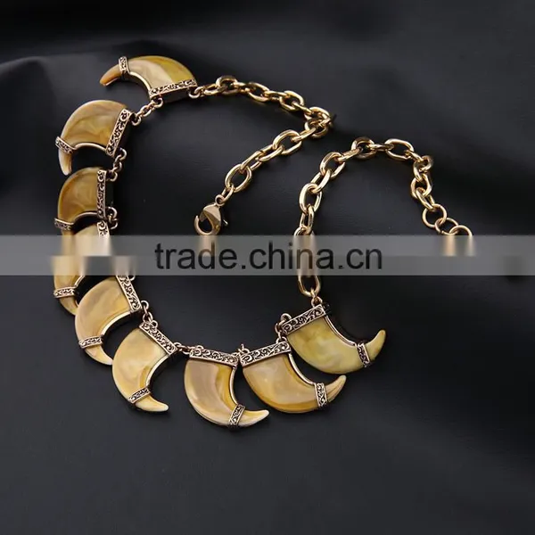 Cheap Wholesale Jewelry 2016 Latest Design Resin Pendant Necklace Multiple Pendants Necklace photo-5