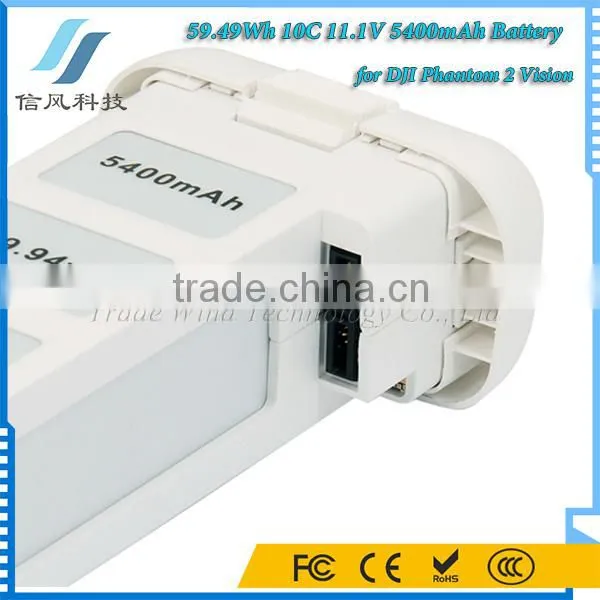 5400mAh for DJI Phantom 2 Vision Battery 59.49Wh 10C 11.1V Longer Flight Time photo-4