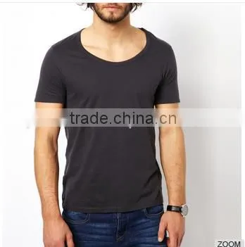 High Quality Men's Scoop Neck T-shirt Slim Fit