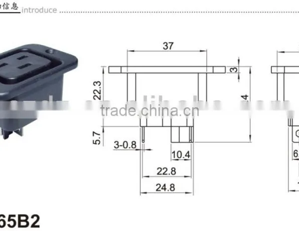 Male Vertical Power Socket,DC Adapter Plug,Male DC Power Connector photo-6