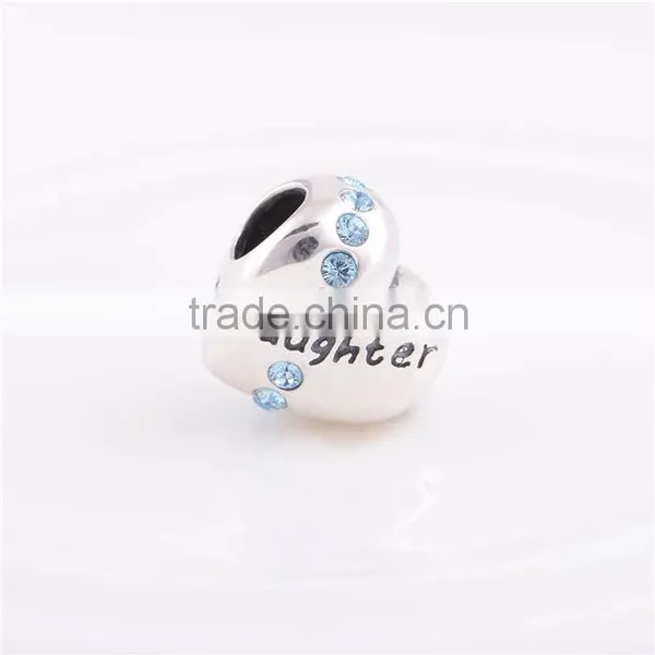 Fashionable Jewelry Mother And Daughter Love Bead Custom Engraved Beads YZ307 photo-2
