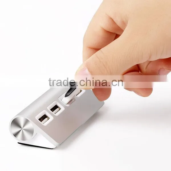 Premium Aluminum 4 Port USB Hub 2.0 Hub for Mac MacBook Air Pro Ultrabooks,Microsoft Surface RT Laptops OEM SUPPORT photo-3