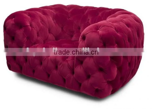 Living Room Furniture Upholstered Recliner Single Armrest Round Sofa for Apartment photo-3