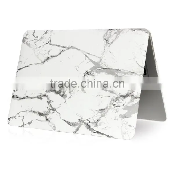 White+Gold Rubberized Hard PC Marble Case for MacBook 13 Inch photo-3