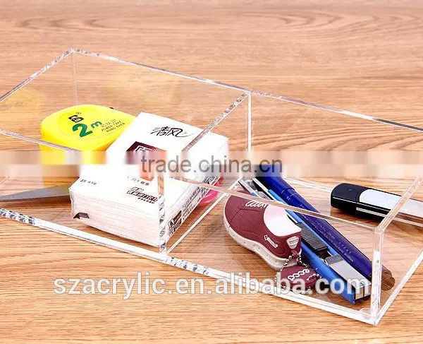 Custom Clear Acrylic Desk Organizer Box photo-3
