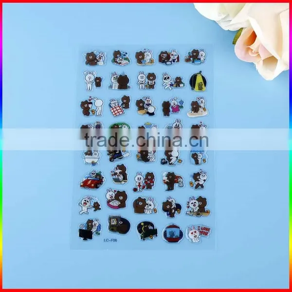 Full Color Printing Die Cut Hologram Epoxy PVC Sticker for Children photo-3