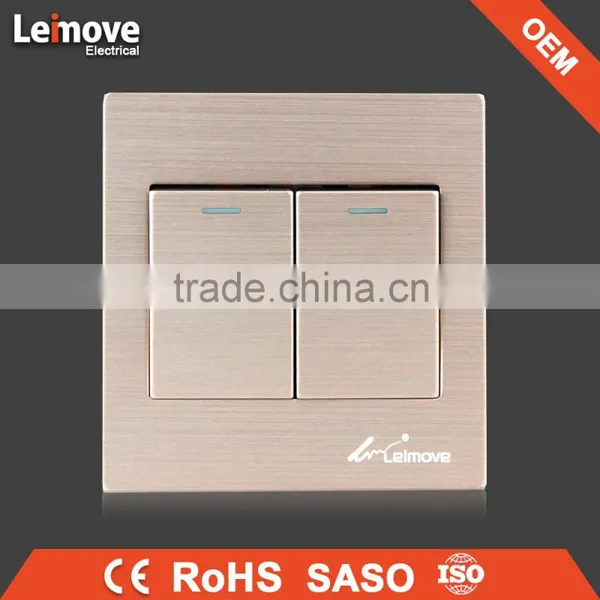 2016 New Auto Electric Window Switch Brush Gold Switch