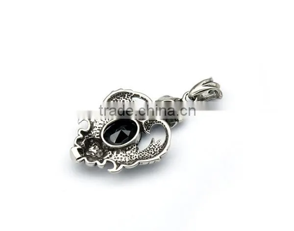 Classic Mens Hiphop Jewelry Never Fade Stainless Steel Crystal Skull Pendant Charm photo-4