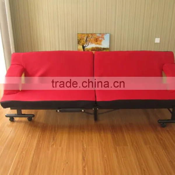 Fashionable Red Folding Sofa Bed Design