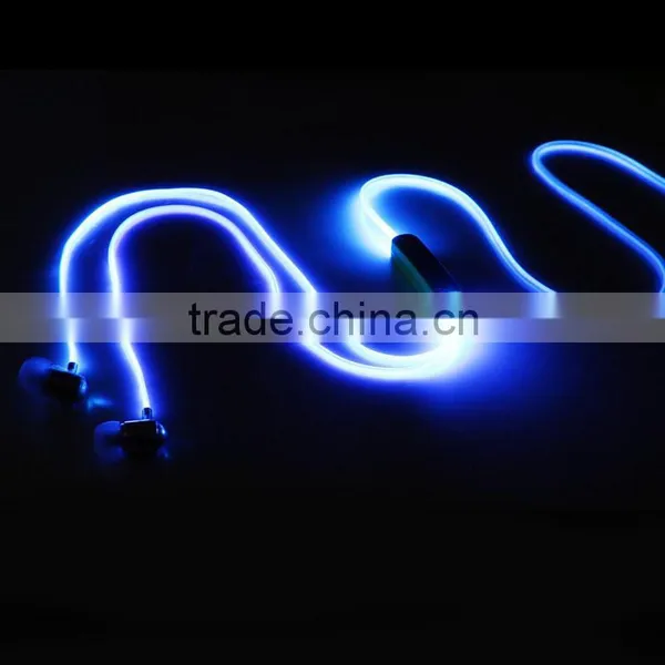 Sport Earphone 3.5mm In-ear Stereo Phone Headset Luminous Glow Earphone Headphone Handsfree With Mic photo-4