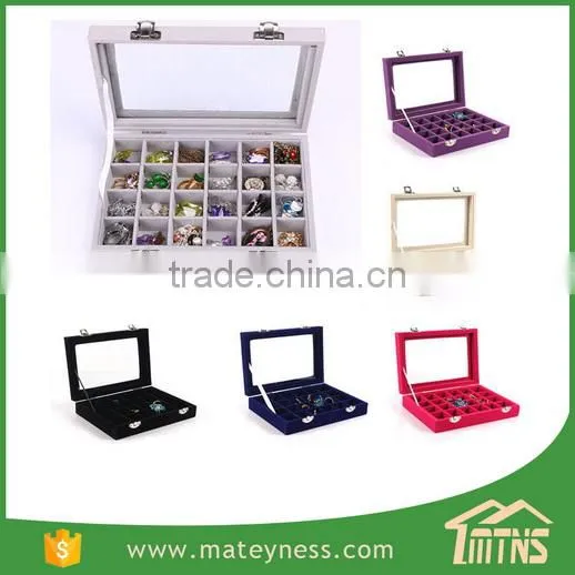 Glass Velvet Ring Jewelry Box photo-4