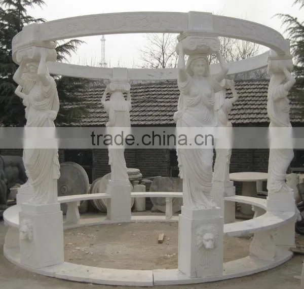 European Sex Lady Stone Column in Pillar Used for Decorative photo-4