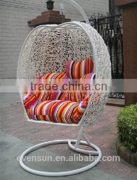 Modern Half-Apple Shaped Hammock Rattan Hanging Swing Egg Chair photo-2