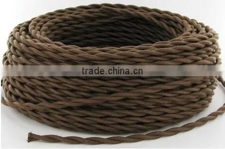 Electrical Wire Fabric Weaving Cable Colorful 2 Cord Textile Braided Wire photo-5
