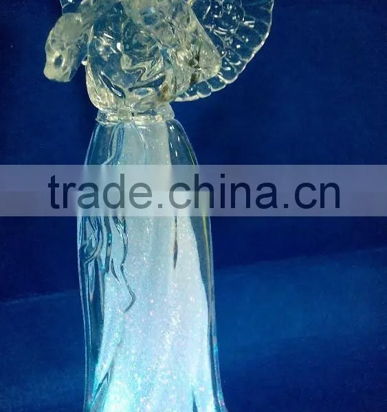 2015 Dongguan 10 Inch Acrylic Hollow Angel With LED Light photo-2