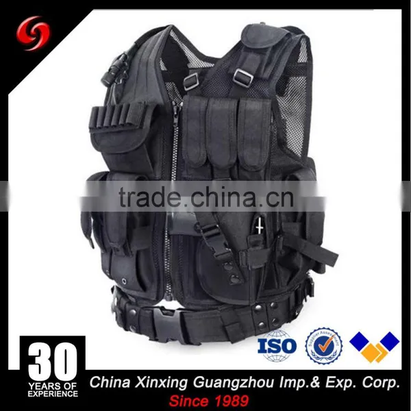 Hot Sale Micro Mesh Polyester Fabric Tactical Vest With Plastic Zipper Many Pockets for Finishing and Hunting photo-4