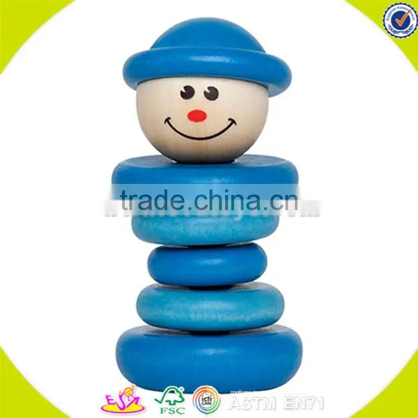 Wholesale Intelligent Baby Wooden Stacking Blocks Game Funny Kids Wooden Stacking Blocks Game Toy Bring Fun W13D054 photo-6