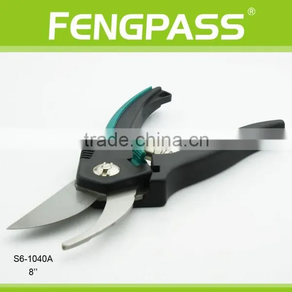 S6-1040A 8 Inches PP+ TPR Handle With Stainless Steel and Strong Power Classical Garden Scissors photo-3
