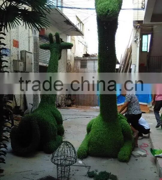 Artificial Wire Grass Animal Topiary Tall Plastic Giraffe photo-2