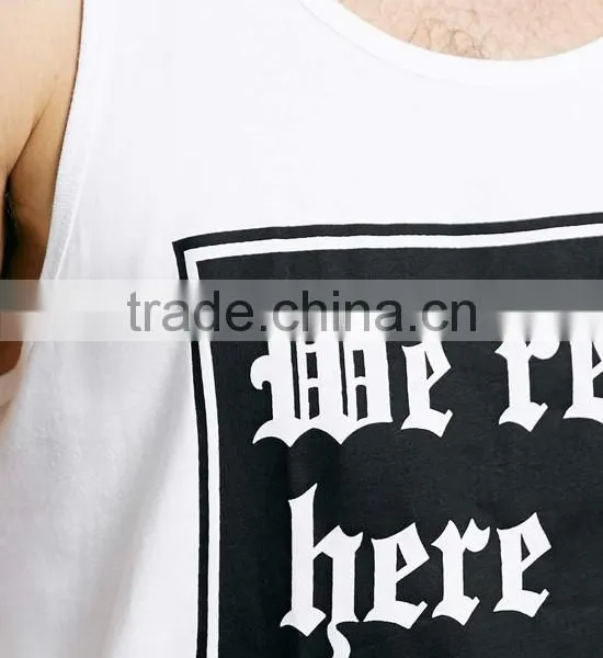 Wholesale Hot Selling Screen Print Bulk White Tank Tops photo-3