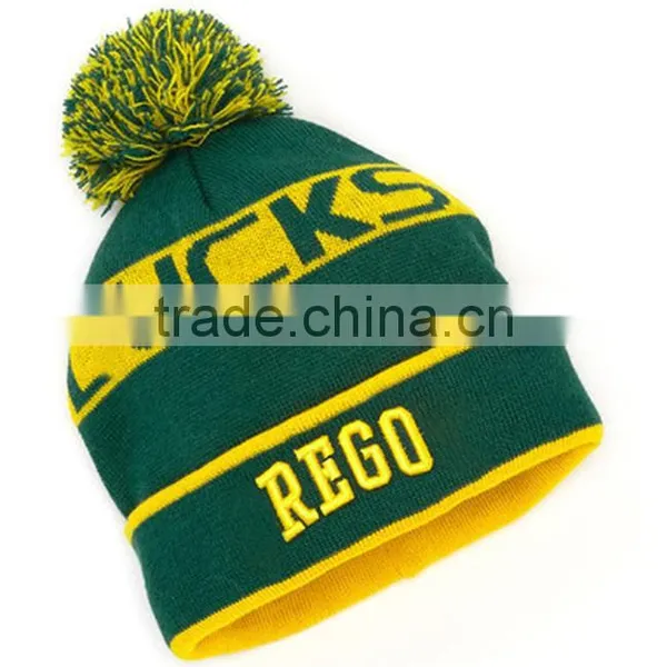 Hip Hop Colorful Custom Made Pom-pom Beanie photo-3