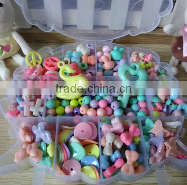 Diy Loose Beads Sets Children Jewelry Accossories Children Plastic Beads Cheap Toys Gifts for Kids photo-3