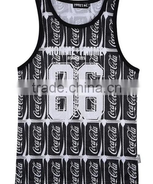 Custom Sublimation Polyester 3D Printing Promotion Sport Men Tank Top photo-2