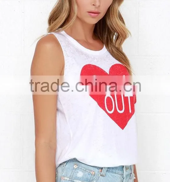 Soft Fabric Graphic Print Muscle Tank Tops Wholesale Women Sleevless Tank Top 2016 photo-4