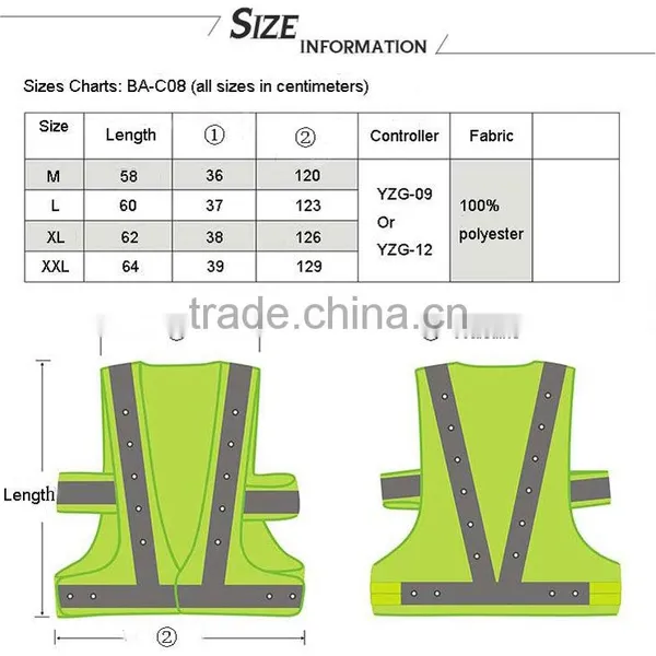 Reflective Police Security Uniforms Led Shirt/flashing Led Safety Vest photo-5