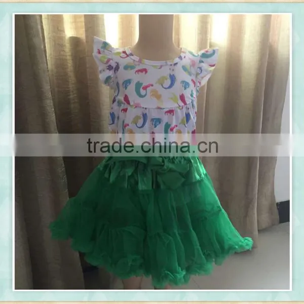 Stock Sell Style Girl Wholesale Chiffon Fluffy Tutu Pettiskirt/kids Mini Dance Tutu Girls Casual White Skirt photo-3