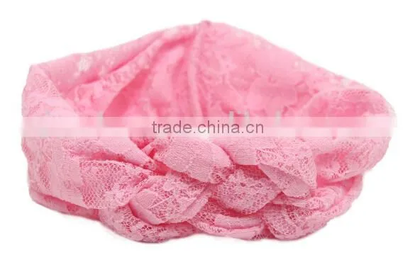 Kids Girl Elastic Lace Cross Headband, Elastic Lace Headband for Kids photo-4