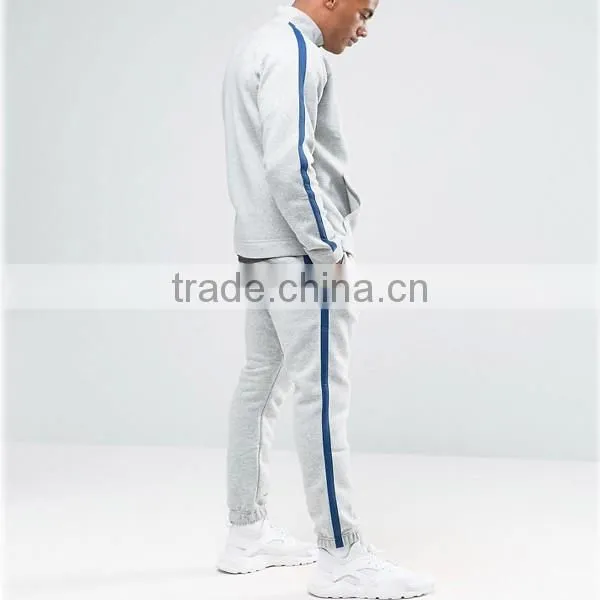 China Factory 100% Tracksuit Fabric Best Sale Design Your Own Tracksuit High Quality Slim Fit Tracksuit photo-2