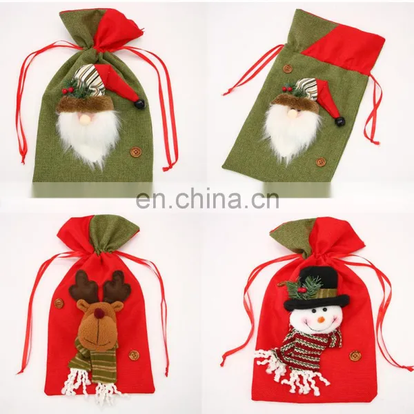 3 Style Christmas Gifts Santa Claus Sack Kids Candy Christmas Bag photo-2