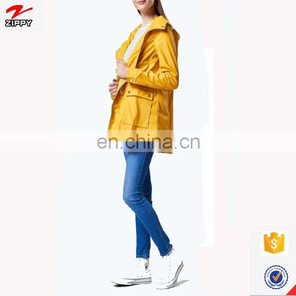 Women's Winter Outwear Yellow Color Ladies Warm Parka Hooded Jacket Coat photo-2
