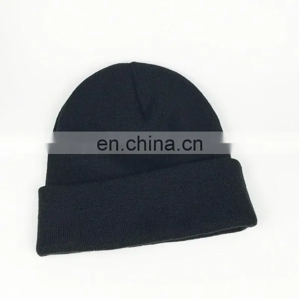 Comfortable Embroidery Black Pom Beanie, Custom Beanie Hat, Knit Beanie photo-4