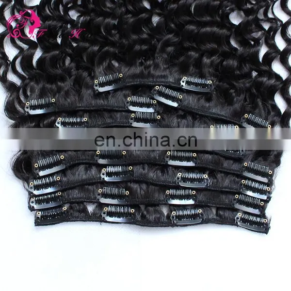 Raw Indian Curly Hair Clip in Hair Extensions for African American photo-4