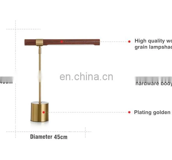 2020 Custom Logo Nordic Modern Design Copper Lamp Foldable Reading Desk Lamp for Hotel Decoration photo-6