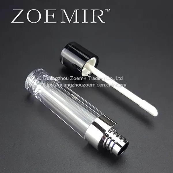 Custom Round Liquid Lipstick Tube Lip Gloss Tube With Silver Ring In Private Label photo-3