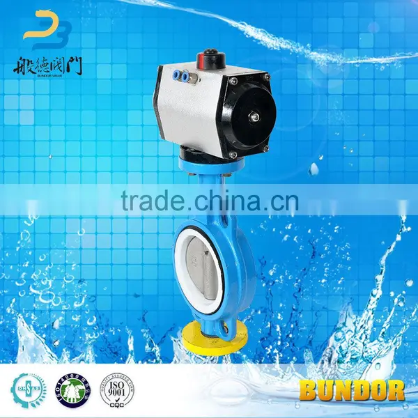 DN40-800 Cast Iron Wafer Connection Pneumatic Butterfly Valve With Prices photo-3