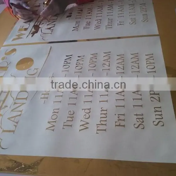 Window Perf Sticker With Gold Color Kiss Cut Manufacturer photo-2