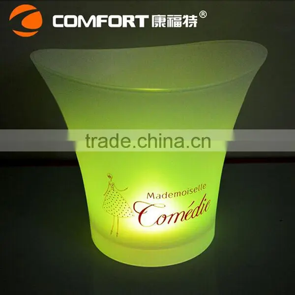 Cheap Battery Operated Lighted Plastic Wine Bucket for Party photo-3