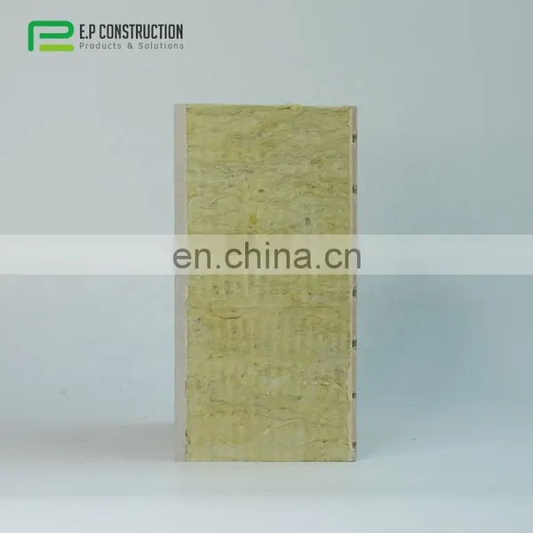 50 mm 75mm 100mm 250mm Thick Structural Workshop Silica Slate Fire Rated Roof Price Rock Wool Sandwich Panels photo-5