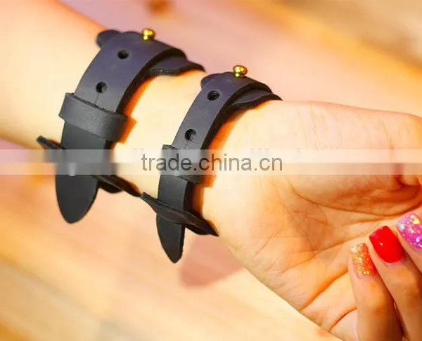 New High Quality Exotic Handmade Crazy Horse Leather Bangle Unisex Genuine Leather Bangles Cowhide Leather Bracelet photo-3
