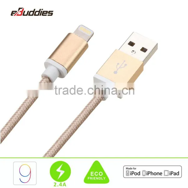 Aluminum Metal Laser Carving Housing MFi Braided Usb Cord Cable for IPhone photo-6