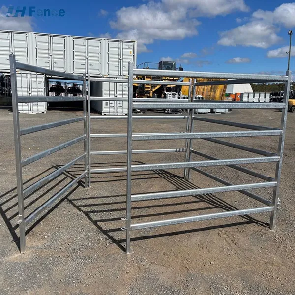 6ft Portable Heavy Duty Galvanized Metal Round Pen Cattle Corral Livestock Farm Yard Fence Panels photo-2