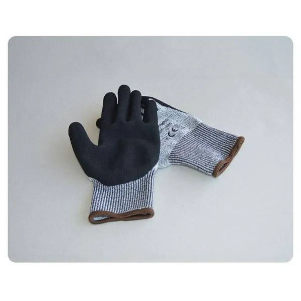 Enkerr Black Nitrile Frosted Foamed Level 5 Cut-resistant Gloves Ms851045 Nitrile Frosted Gloves