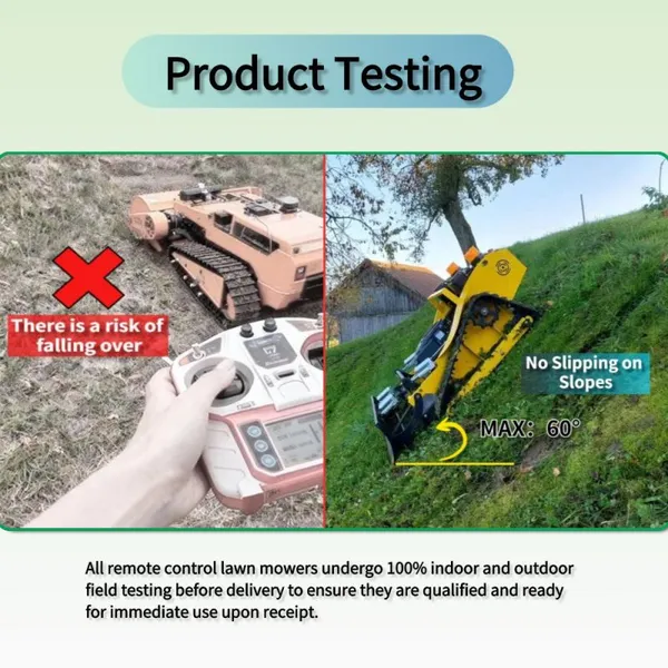 Vigorun Lawn Mower VTLM800 48V High-Power System Four-Stroke Remote Lawn Mower Power Weeder Agriculture for Steep Slopes photo-5