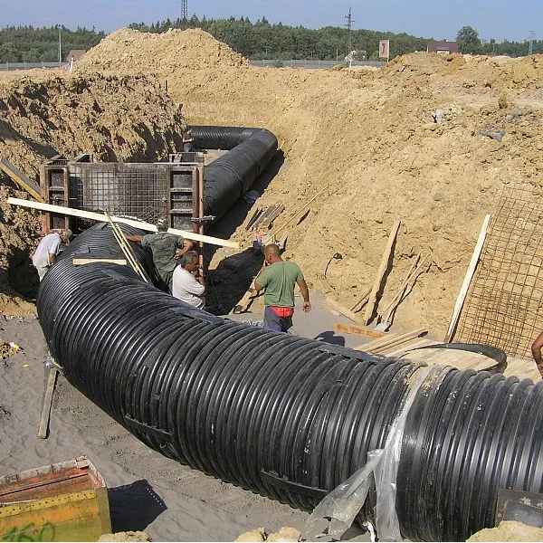 High Ring Stiffness HDPE Krah Pipe for Underground Sewer Projects photo-2